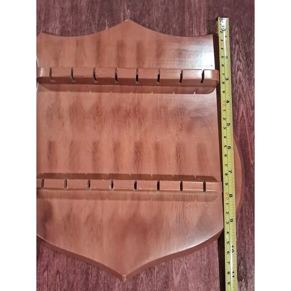 Spoon Wall Display Rack - MCM Wood   - Holds 16 Souvenir Spoons-12" x 10" - Picture 4 of 4